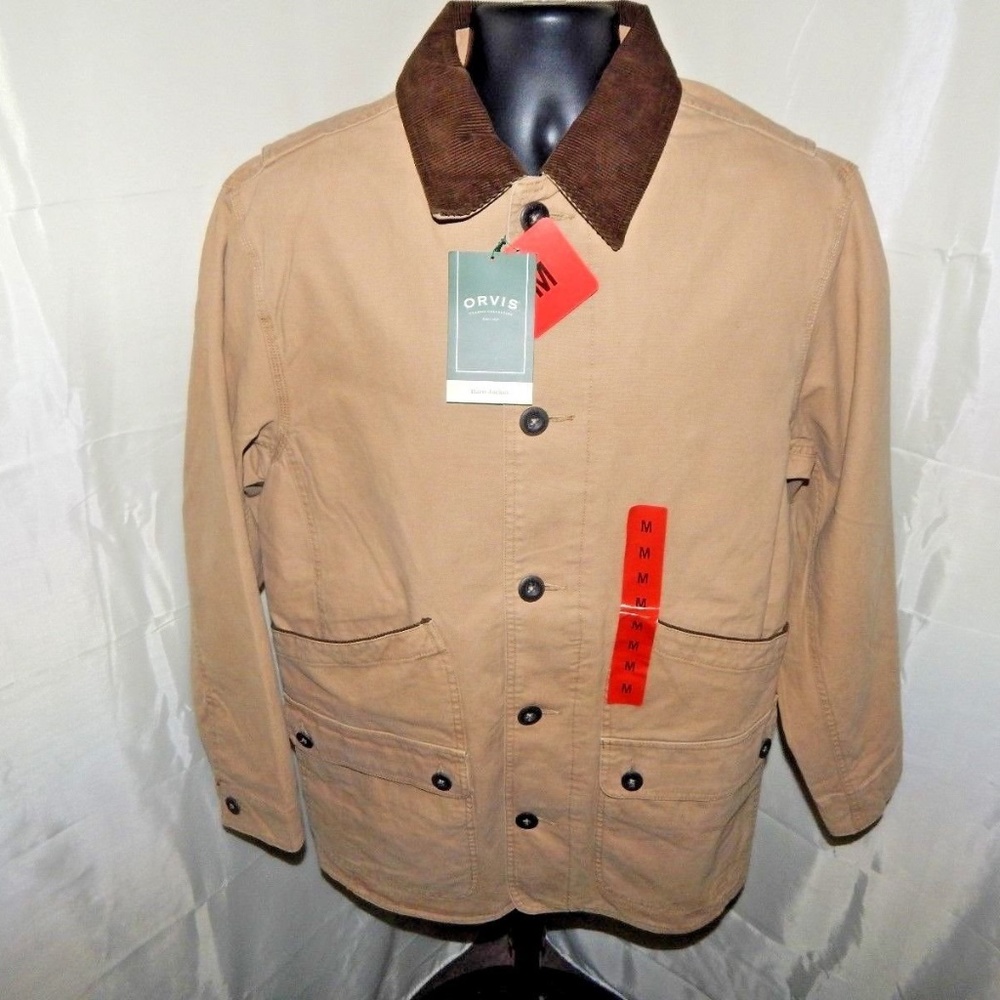 Orvis Mens Barn Coat Size M/M Modern Medium TAN